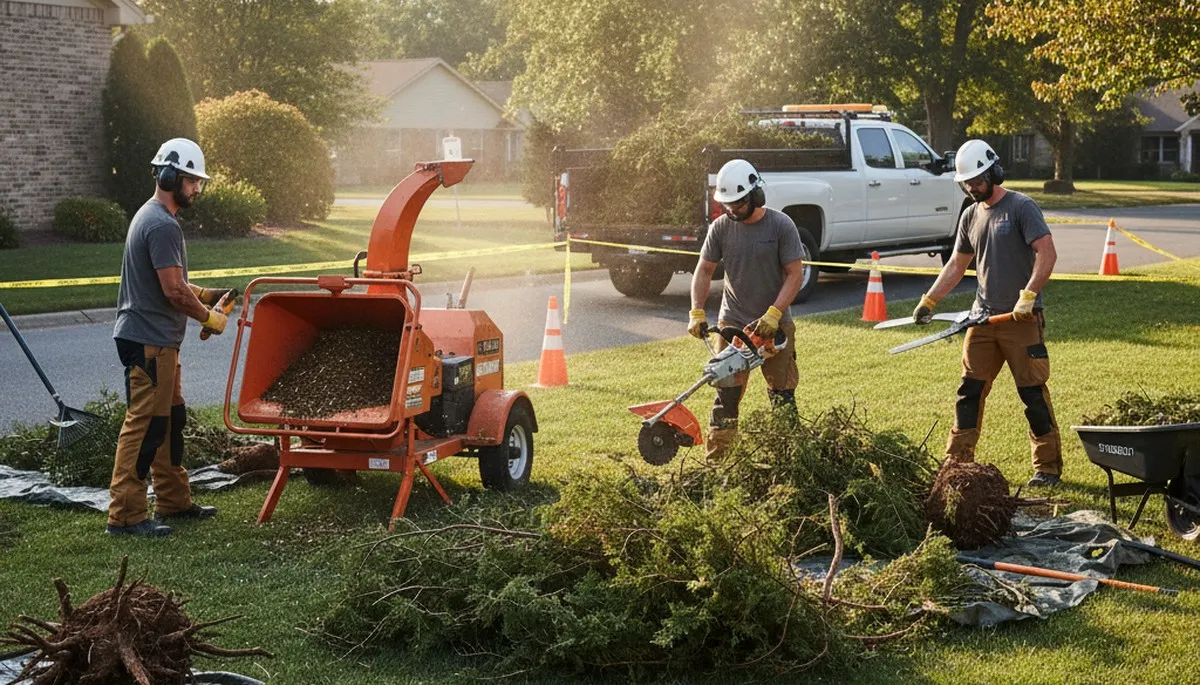 Ogden, UT arborists removing overgrown shrubs for safe, efficient tree care services
