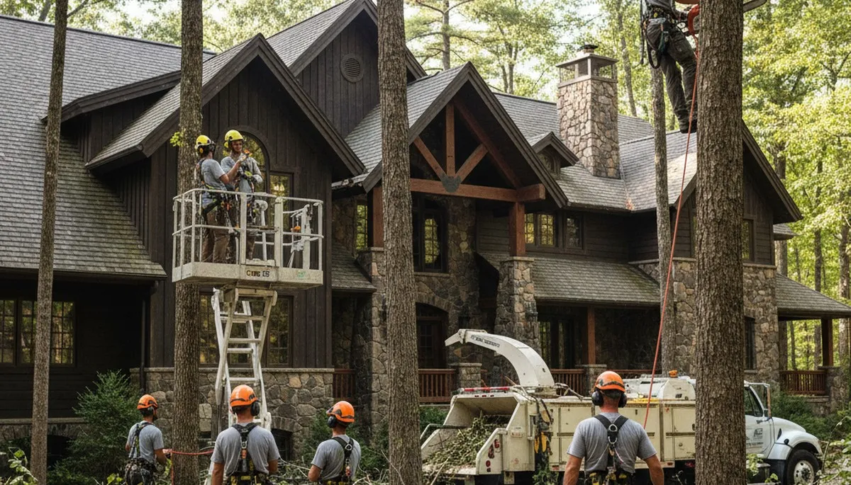 Tree service crew in Ogden, UT providing safe tree removal and trimming for local properties